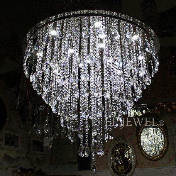 デザインクリスタルシーリングシャンデリア12灯 クローム(W960×H730mm)