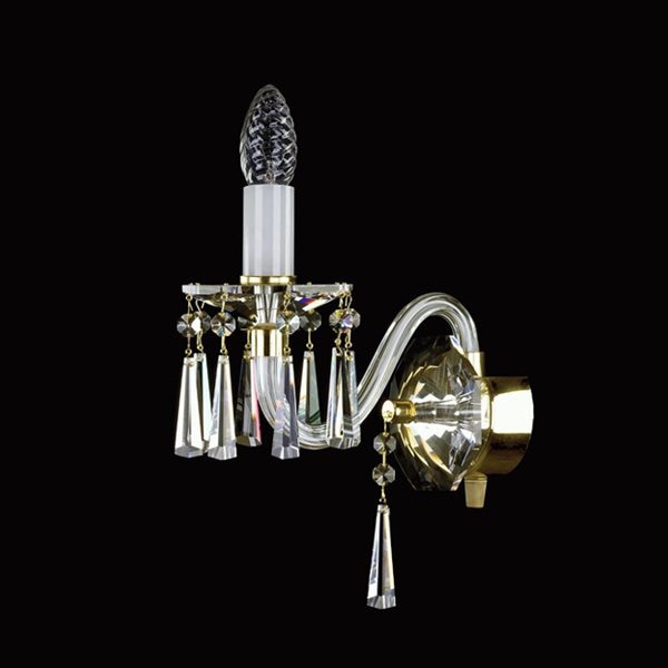 【ART GLASS】クリスタルブラケット「NIKITA」1灯(W110×H260mm)