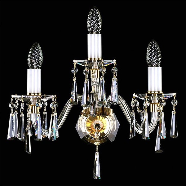 【ART GLASS】クリスタルブラケット「NIKITA」3灯(W420×H360mm)