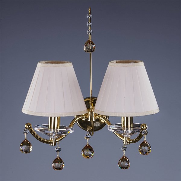 【ART GLASS】クリスタルシェードブラケット「RUBY」2灯(W350×H400mm)