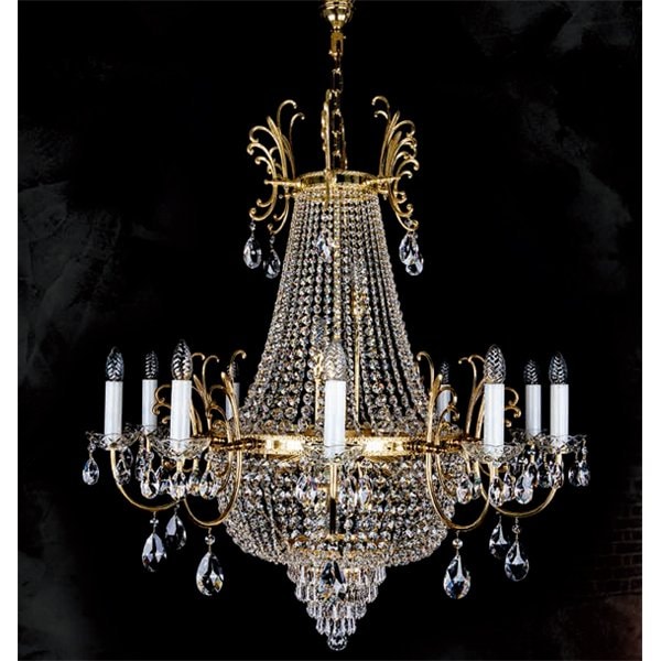 【ART GLASS】クリスタルエンパイアシャンデリア 21灯「HILLARY」(W1000×H1050mm)