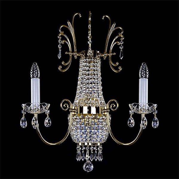 【ART GLASS】クリスタルブラケット 4灯「HILLARY」(W390×H600mm)