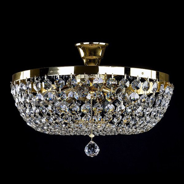 【ART GLASS】クリスタルシーリングシャンデリア「GEENA」6灯(W450×H190mm)