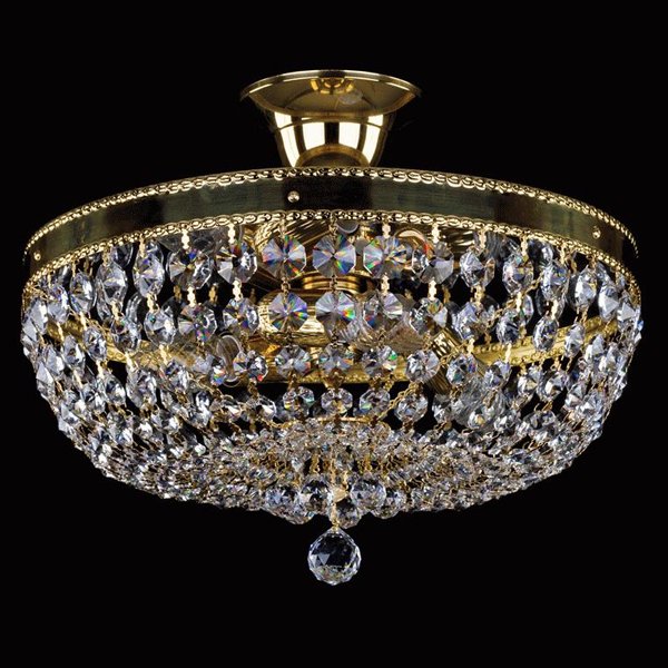 【ART GLASS】クリスタルシーリングシャンデリア「GERTA」3灯(W350×H160mm)