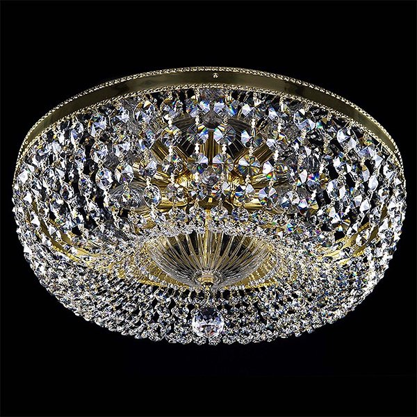 【ART GLASS】クリスタルシーリングシャンデリア「JASNA」6灯(W500×H230mm)