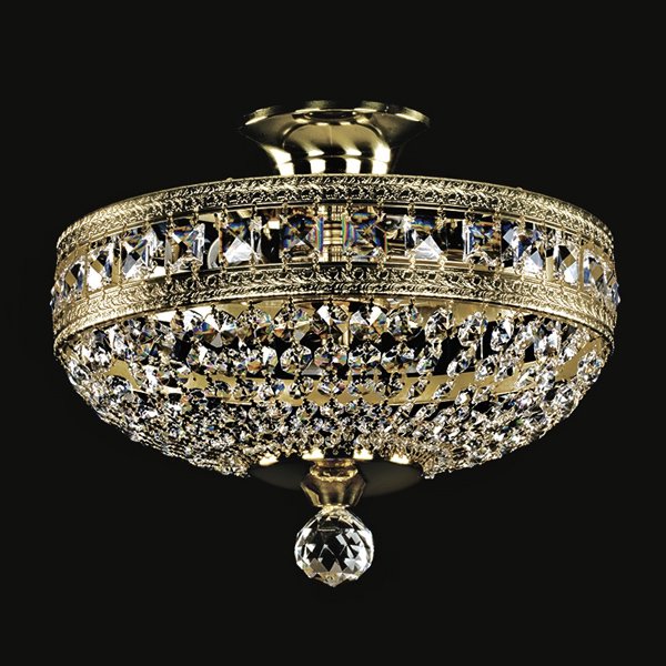 【ART GLASS】クリスタルシーリングシャンデリア「MILADA」3灯(W300×H280mm)