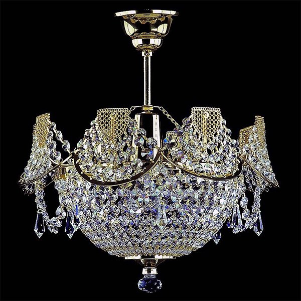 【ART GLASS】クリスタルシーリングシャンデリア「IRENA」1灯(W350×H350mm)