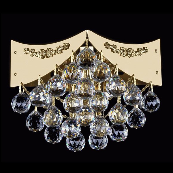 【ART GLASS】クリスタルデザインブラケット「DAHLIA」2灯（340×260mm）