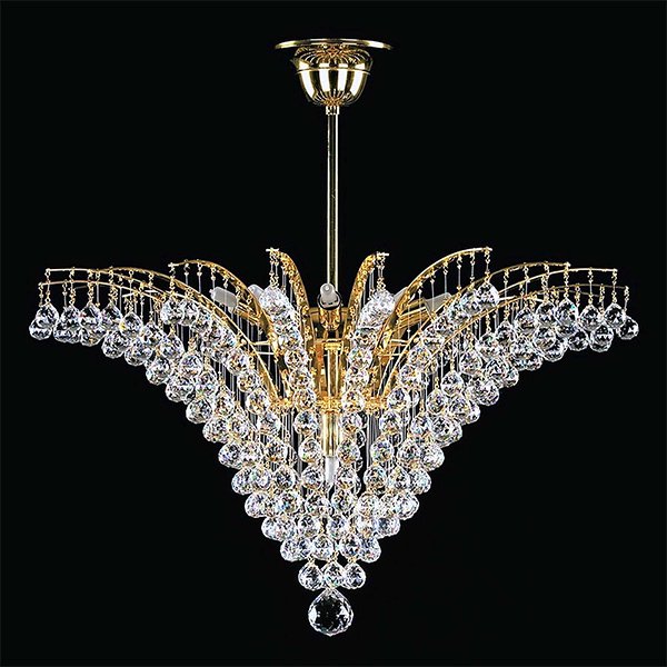 【ART GLASS】クリスタルシーリングシャンデリア「NEDA」7灯(W480×H300mm)