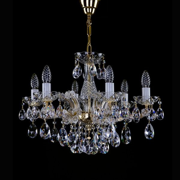 【ART GLASS】クリスタルシャンデリア「MARIA TEREZIA」6灯(W580×H430mm)