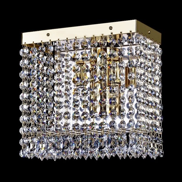 【ART GLASS】クリスタルブラケット「FIDELIE」2灯(W220×D110×H220mm)