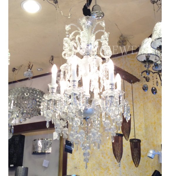 【ALABASTER】クリスタルシャンデリア 6灯 クローム(φ600×H1050mm)