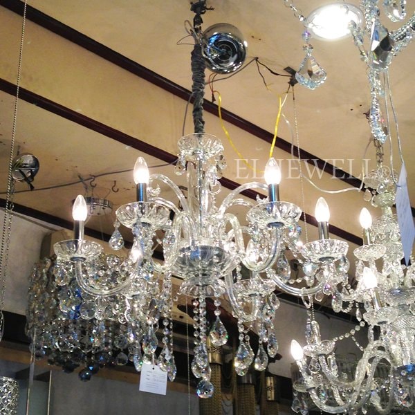 【ALABASTER】クリスタルシャンデリア 6灯 クローム(φ700×H700mm)