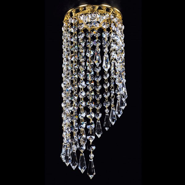 【1個在庫有！ゴールドのみ】【ART GLASS】天井のダウンライトをキラキラに装飾♪ダウンライト用クリスタル(φ120mm)