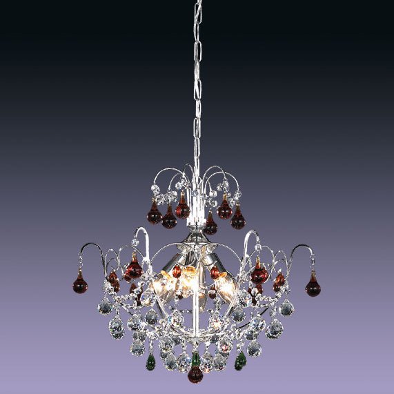 【５台から注文可】モダンシャンデリア 6灯 シルバー(W500×H420mm)