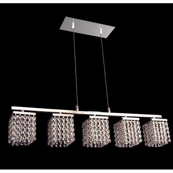 【CLT】アメリカ・クリスタルデザインシャンデリア『Bedazzle』5灯クリア(W810×H130mm)*