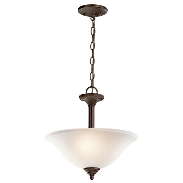 【KICHLER】アメリカ・キチラー社ガラスシェードペンダントシャンデリア 1灯「Wynberg」(W380×H390mm)