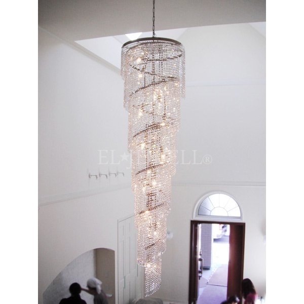 【JOSEF WRANOVSKY】チェコクリスタルシャンデリア 25灯(W600×H3000mm)