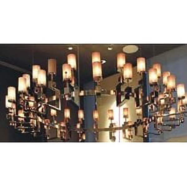 デザインシャンデリア 80灯 クローム(φ2700×H1100mm)