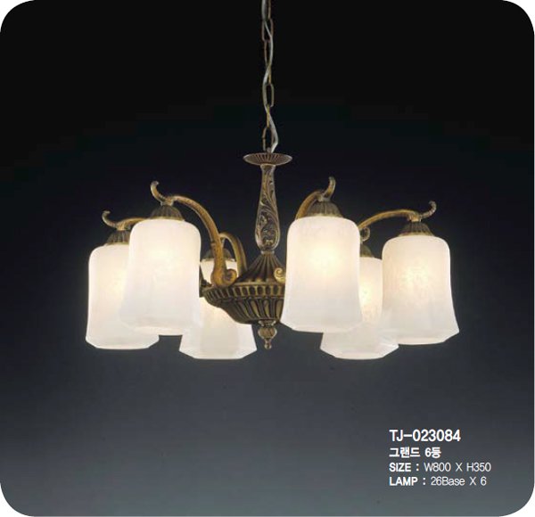 【５台から注文可】シャンデリア 6灯 アンティークブロンズ(W800×H350mm)