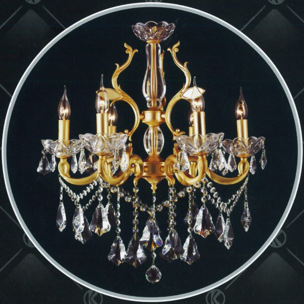 LA LUCE】クリスタルシャンデリア 6灯 ゴールド(W590×H680mm) | EL JEWEL