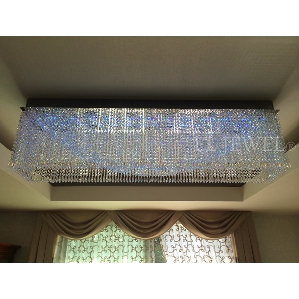 デザインクリスタルシャンデリア 12灯 クローム(W1500×D300×H400mm)