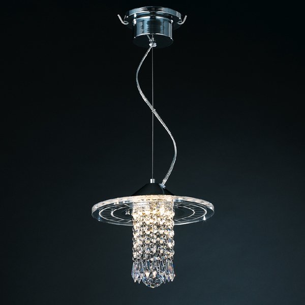 <b>【５台から注文可】</b>クリスタルLEDシャンデリア シルバー(W250×H210mm)