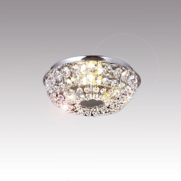 【５台から注文可】シーリングシャンデリア 3灯 シルバー(W300×H100mm)