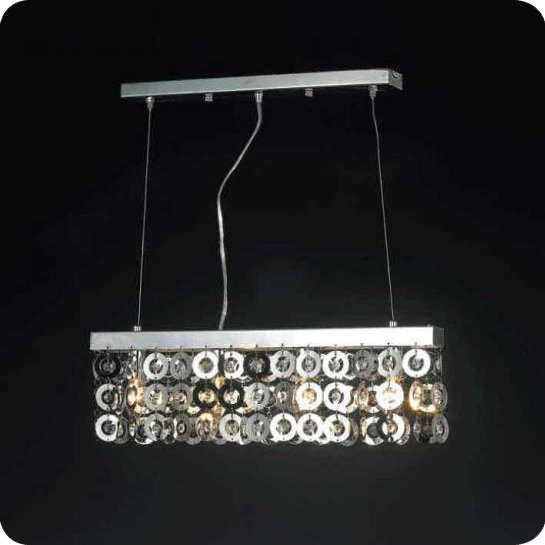 【５台から注文可】モダンシャンデリア 4灯 シルバー(W600×H190mm)