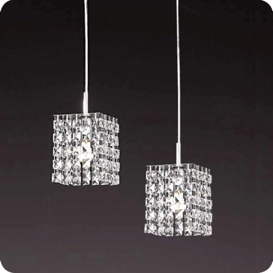 【５台から注文可】シャンデリア 2灯 シルバー(W110×D310×H130mm)