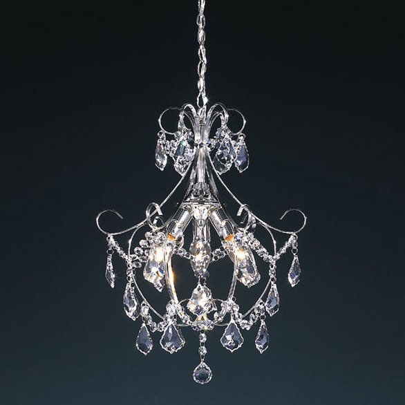 【５台から注文可】モダンペンダントシャンデリア 3灯 シルバー(W320×H420mm)