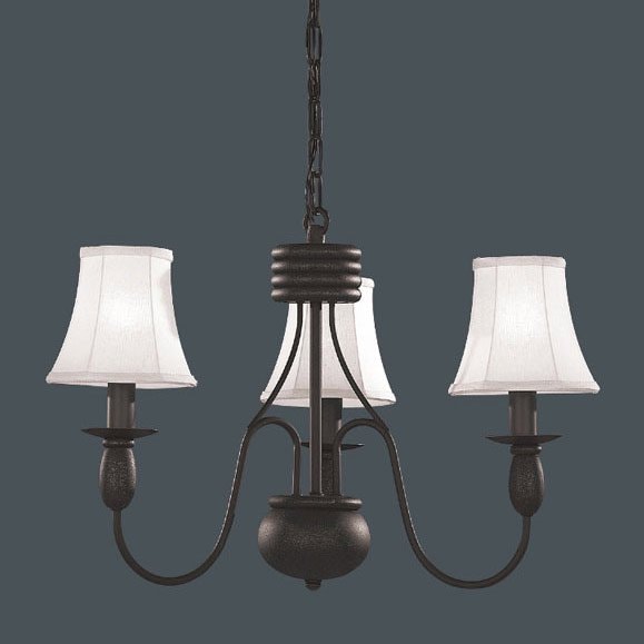 【５台から注文可】モダンシェードシャンデリア 3灯 アンティークブラウン(W650×H410mm)