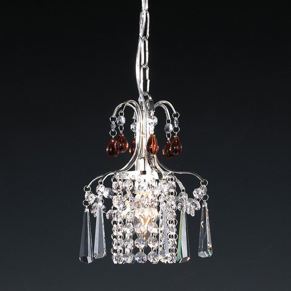 【５台から注文可】モダンシャンデリア 1灯 シルバー(W180×H240mm)