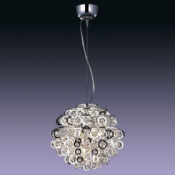 【５台から注文可】モダンシャンデリア 6灯 シルバー(Φ300mm)