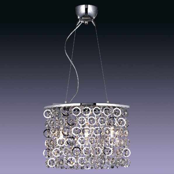 【５台から注文可】モダンシャンデリア 3灯 シルバー(W350×D140×H275mm)