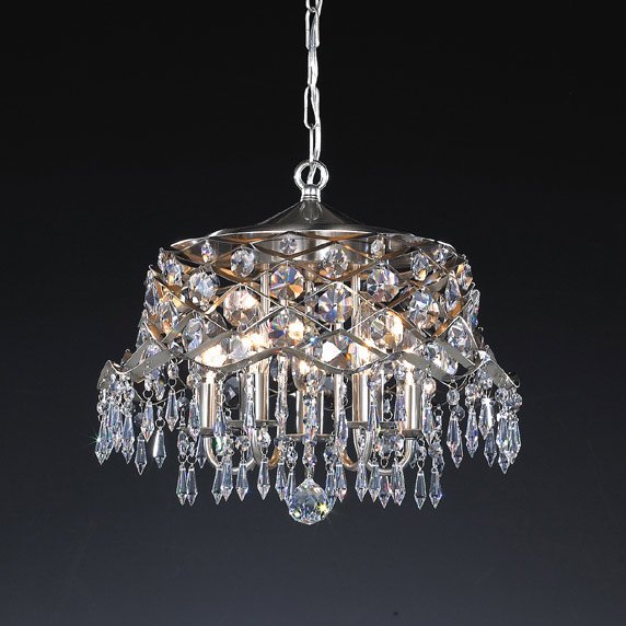 【５台から注文可】モダンシャンデリア 5灯 シルバー(W420×H370mm)