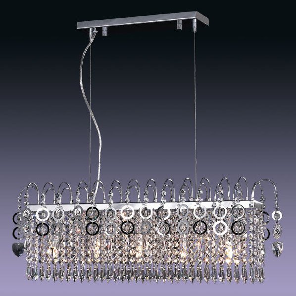 【５台から注文可】モダンシャンデリア 5灯 シルバー(W770×D180×H260mm)