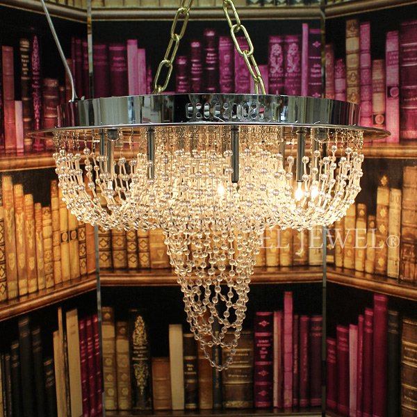 【LA LUCE】デザインクリスタルシーリングシャンデリア 13灯 クローム(φ480×H360mm)【2台から注文可】