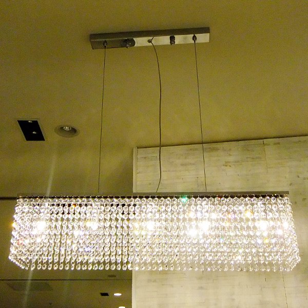 【LA LUCE】クリスタルデザインシャンデリア 5灯(W650×D100×H160mm)