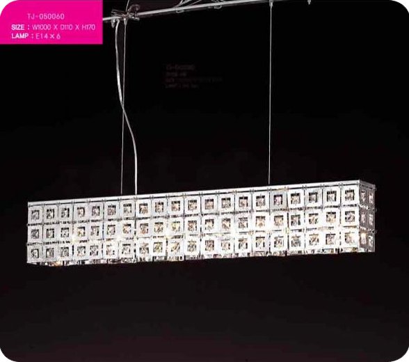 【５台から注文可】モダンシャンデリア 6灯 シルバー(W1000×H170mm)