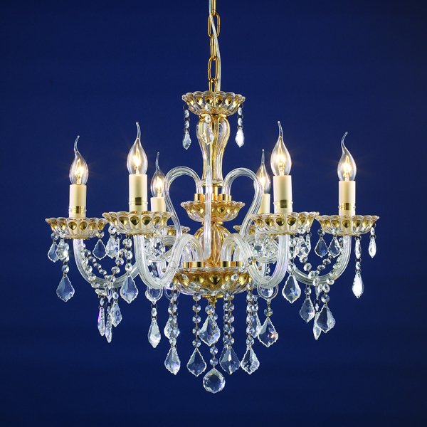 クリスタル装飾の4灯シャンデリア クリスタル装飾の4灯シャンデリア