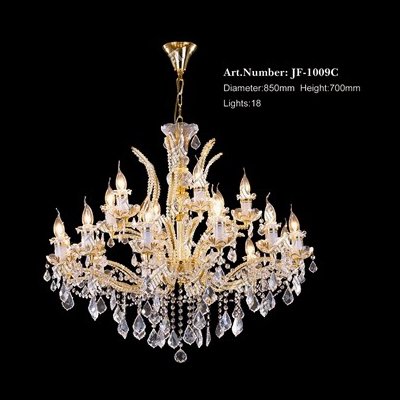 LA LUCE】クリスタルシャンデリア 18灯 ゴールド(W850×H700mm) | EL JEWEL