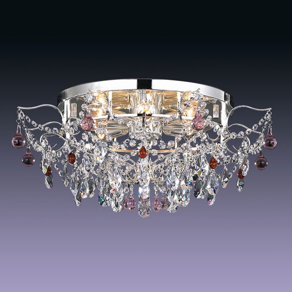 <b>【５台から注文可】</b>デザインシーリングシャンデリア 8灯 シルバー(Φ600mm)