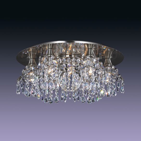 <b>【５台から注文可】</b>デザインシーリングシャンデリア 7灯 シルバー(Φ600mm)