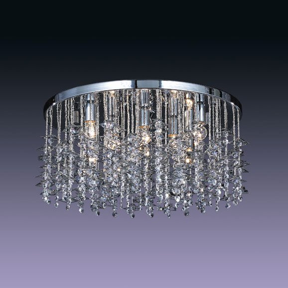 <b>【５台から注文可】</b>デザインシーリングシャンデリア 8灯 シルバー(Φ560mm)