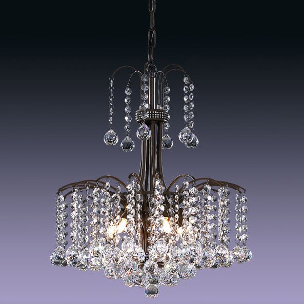 <b>【５台から注文可】</b>モダンクリスタルボールシャンデリア 6灯 アンティークブラウン(W400×H480mm)