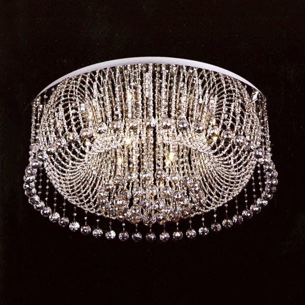 【SUPRA】 クリスタルシーリングシャンデリア 24灯 クローム(φ750×H290mm)