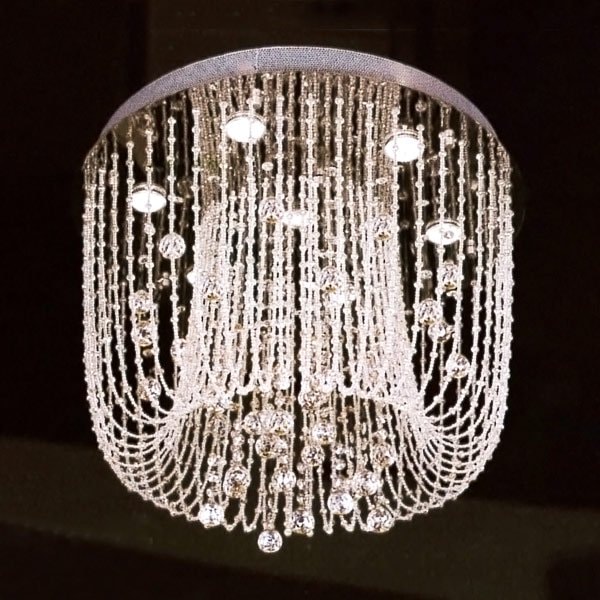 【SUPRA】クリスタルシーリングシャンデリア 7灯 クローム(φ600×H470mm)