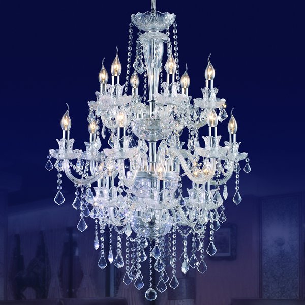 LA LUCE】クリスタルシャンデリア 18灯 クローム(W700×H1000mm) | EL JEWEL