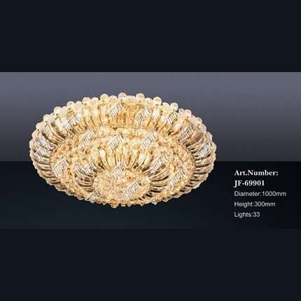 LA LUCE】クリスタルシーリングシャンデリア 33灯 ゴールド(W1000